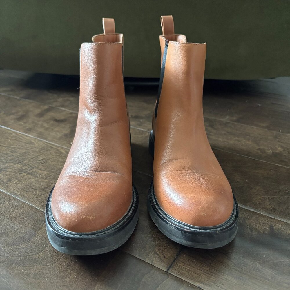 J.Crew Leather Chelsea Boots Brown 6.5